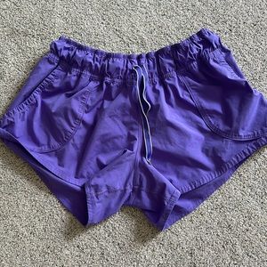 purple lululemon shorts